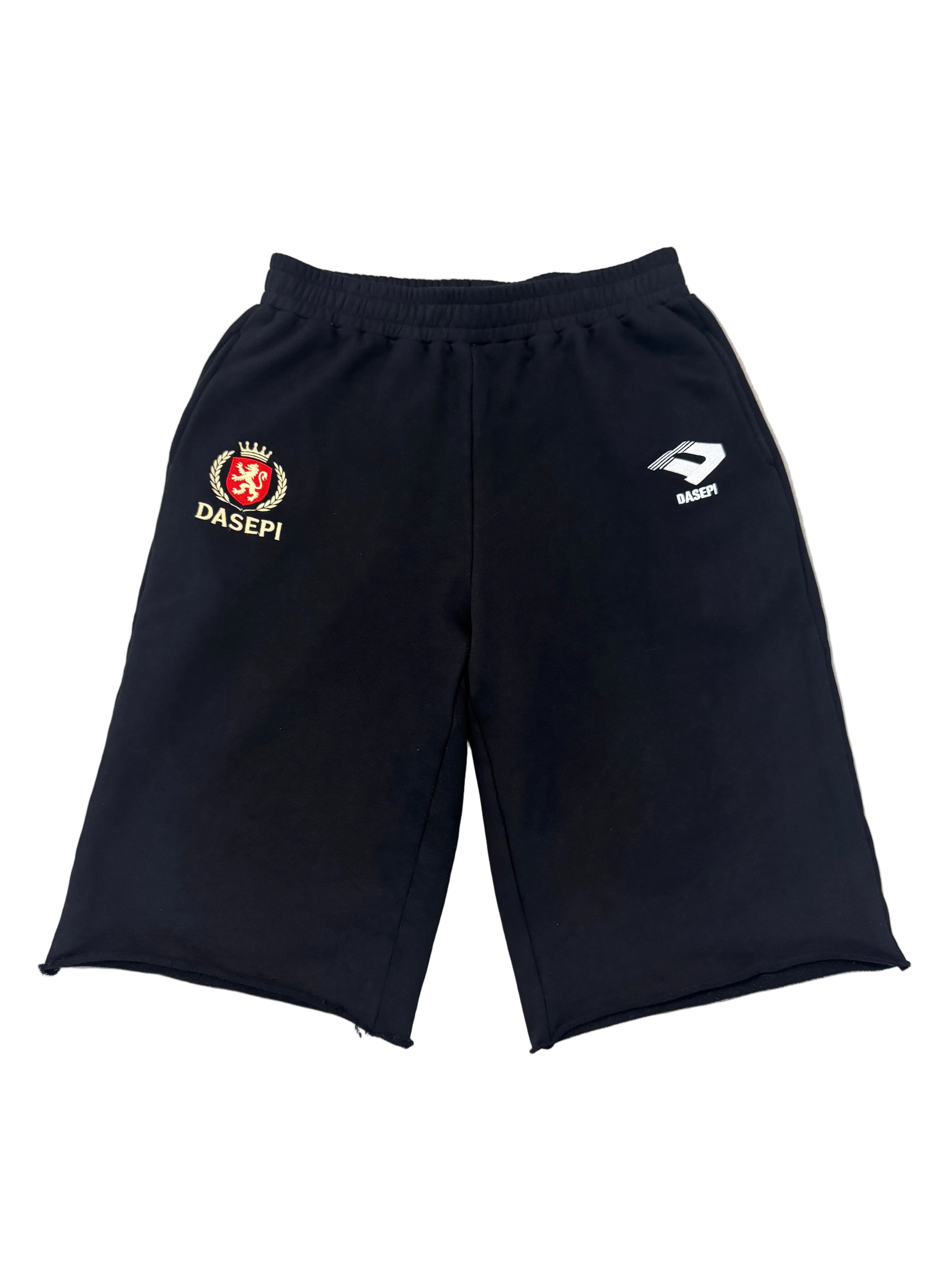 BLACK CROWN CLUB 3/4 SWEAT SHORTS